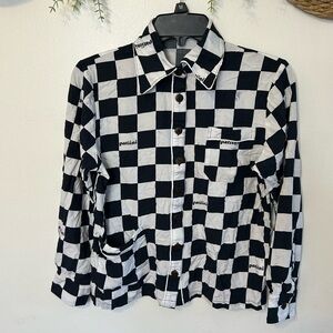 Patiini Black and White Checkered pj set size s